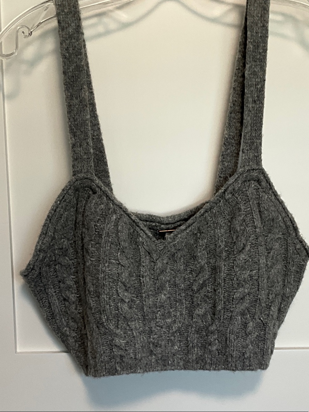 Free People Heather Grey Sweater Tank Top